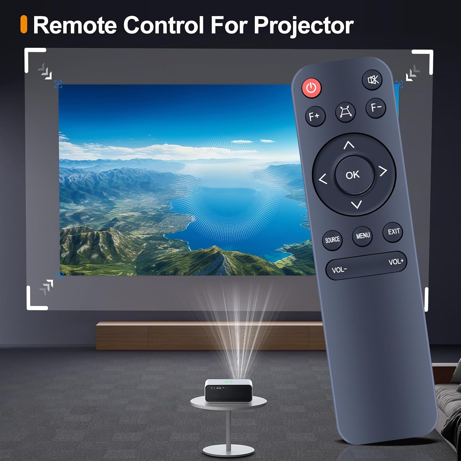 New Replacement Remote Control for Jimveo E30 Pro, Goiaey GO1 Projector image 2