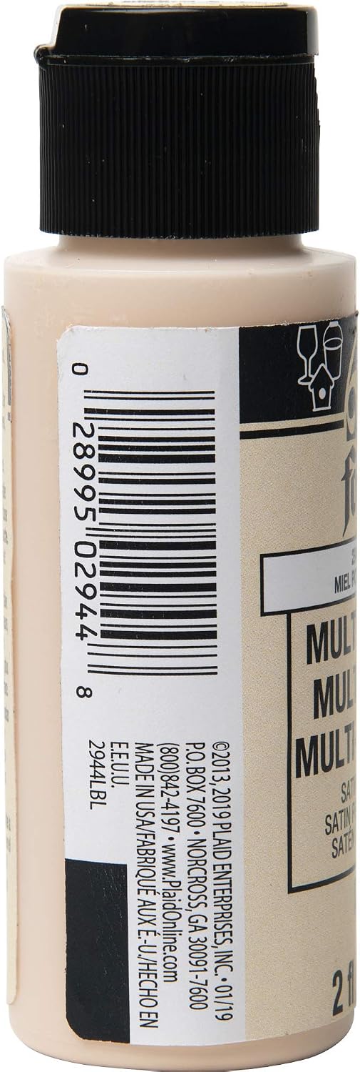 FolkArt Multi-Surface Acrylic Craft Paint, 2 fl oz, Cool Bisque 2 Fl Oz