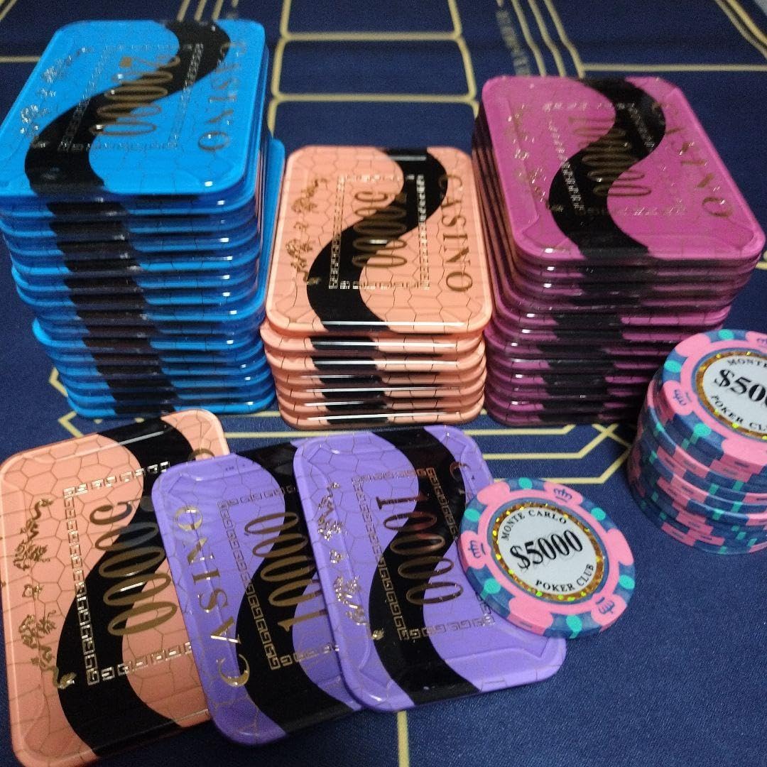 Amazon | ポーカー カジノ プラーク チップ 角チップ 高額チップ