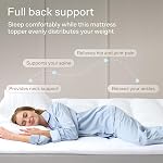Ultra Soft Twin XL Mattress Topper - Cloud-Like Mattress Pad for Back Pain Relief - Breathable Cooling Material for Hot Sleepers