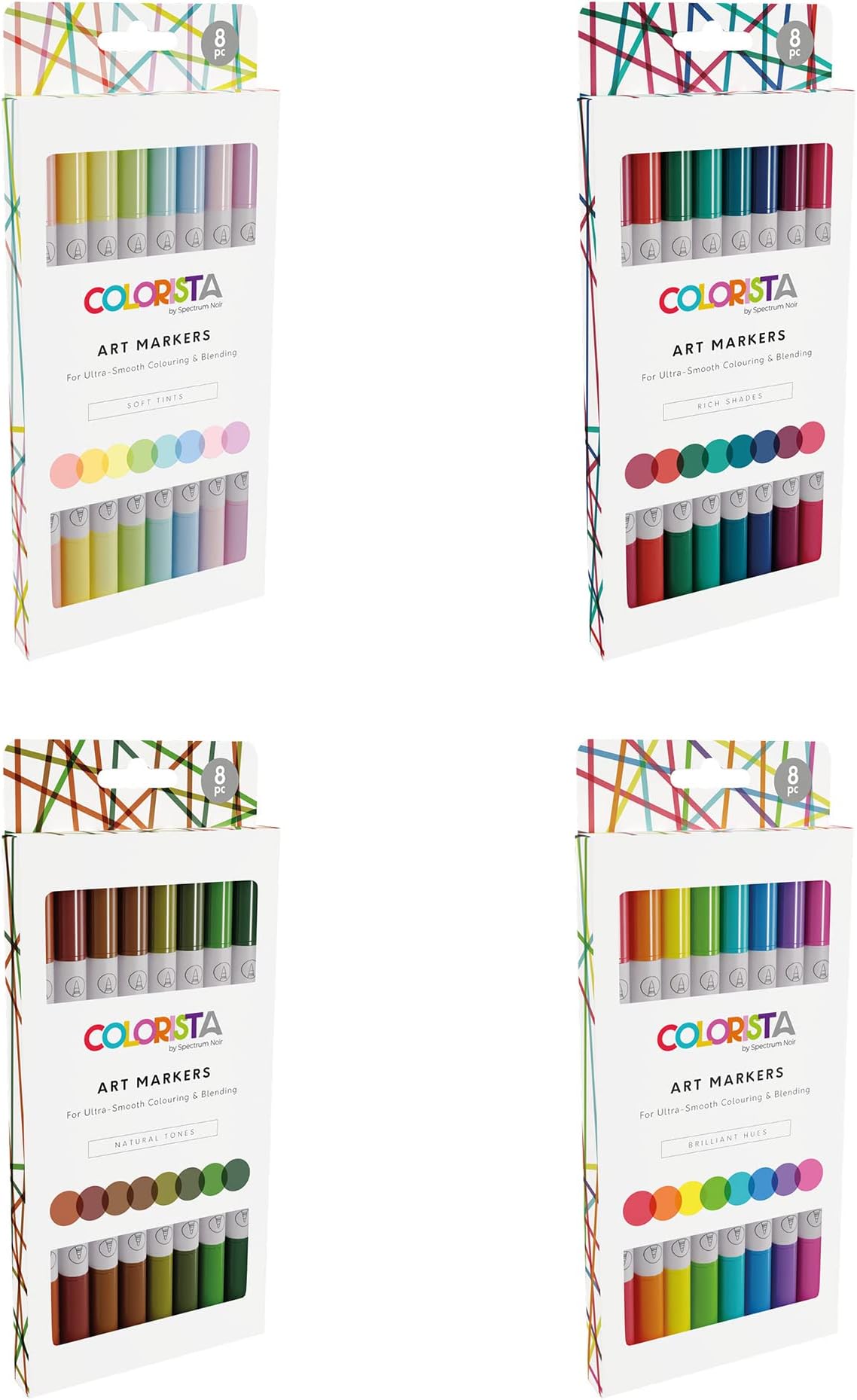 Spectrum NoirColorista Art Collection-Includes 4 Sets of Markers, Bundles