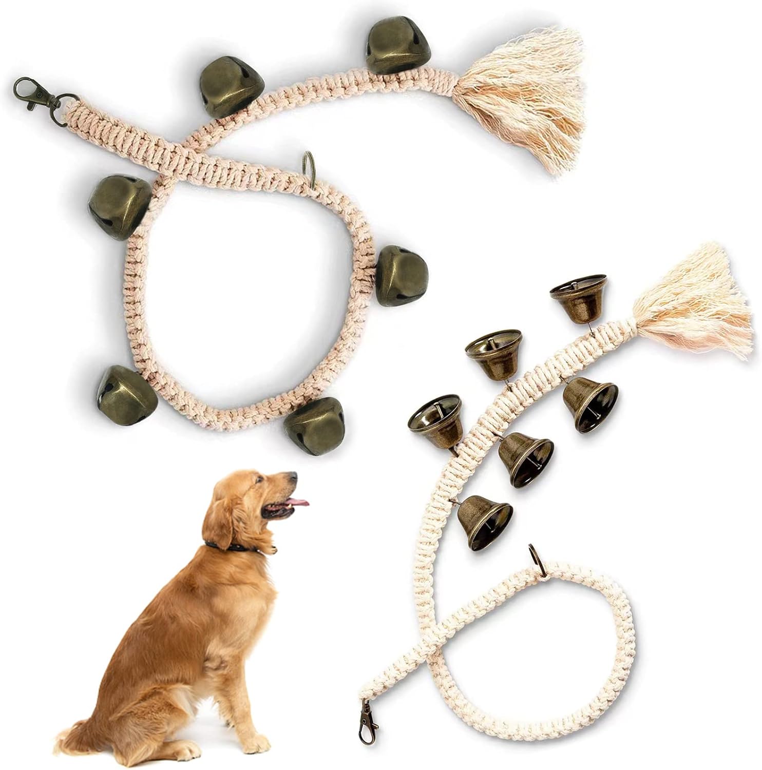 MILEGI Dog Bell for Door Potty Training, Dog Doorbell for Training Hanging Door