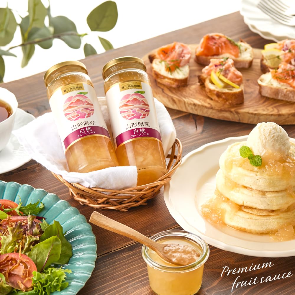 Amazon | 蔵王高原農園 PREMIUM 山形県産白桃フルーツソース 215g×12本