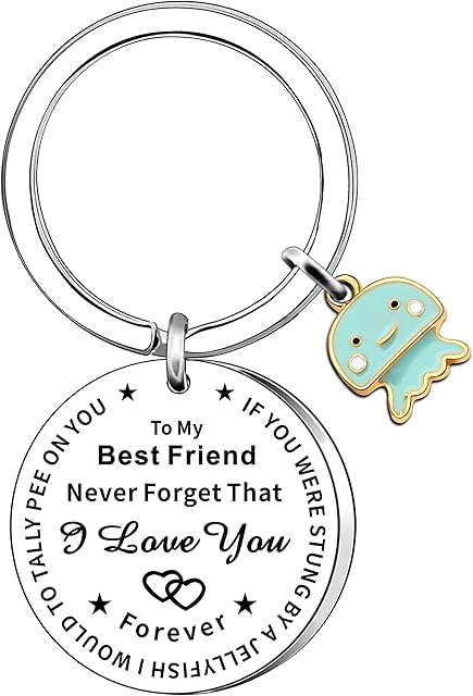 AMZQ Funny Friend Gifts Keyring Friendship Gifts for Friend Bestie Birthday Graduation Gifts