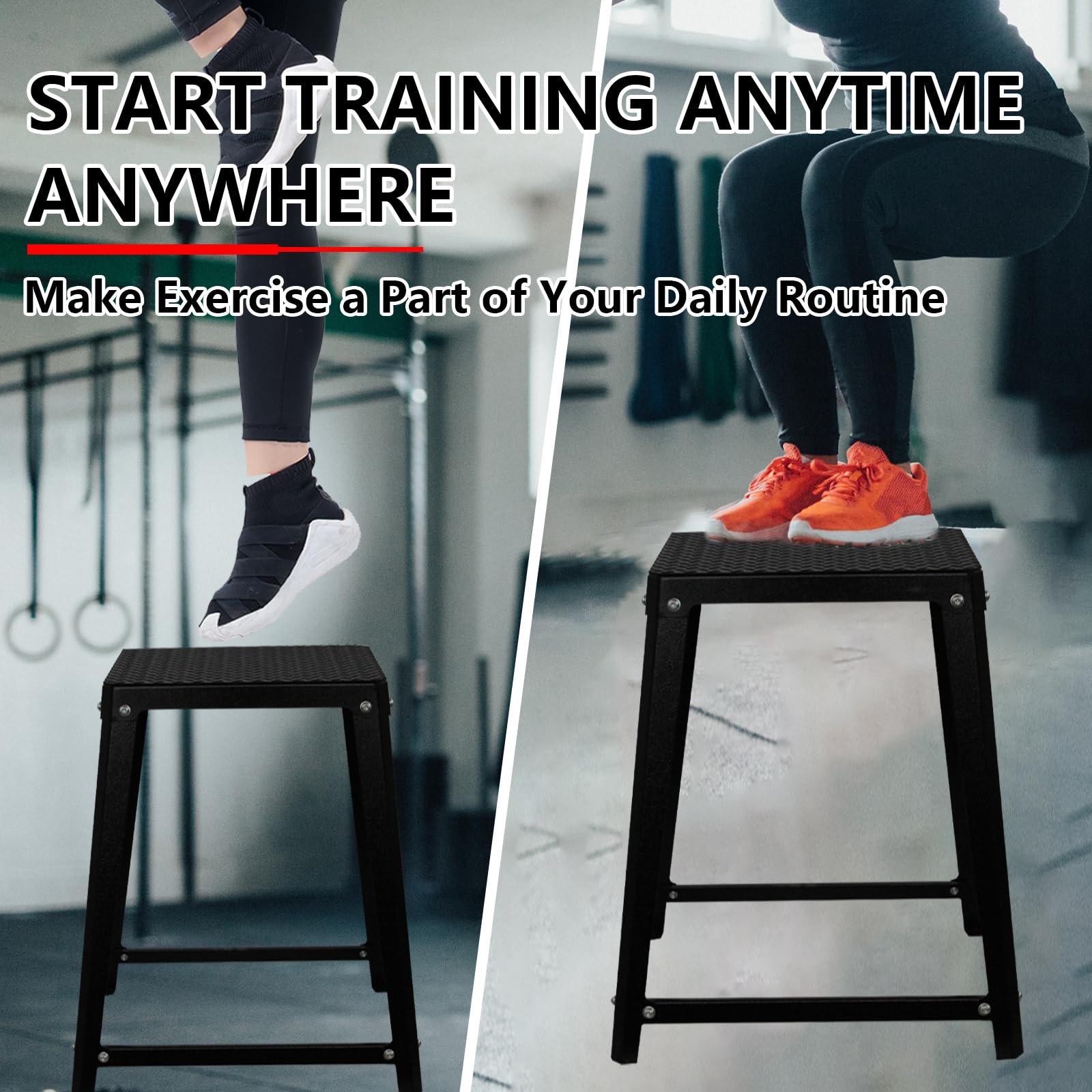 Exercise Box Bench Snapklik.com : Plyometric Jump Box,30 Inch Anti-slip Plyo Box,Exercise ...