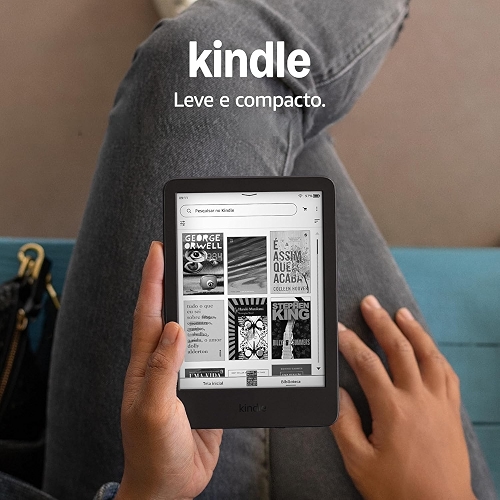 Kindle 16 GB (modelo 2024) - Leve e compacto, com tela antirreflexo, trocas de página rápidas, luz frontal ajustável e bateria de longa duração - Cor Preta