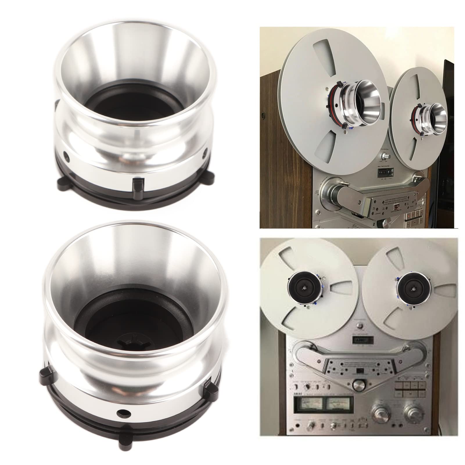 Adaptadores de cubo NAB 10 pulgadas, adaptadores de bobina bloqueables de aleación de aluminio profesionales para grabadores de banda Studer Akai