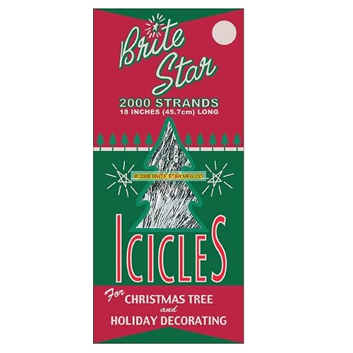 Brite Star Tinsel Icicles (Silver, 2000 Strands)