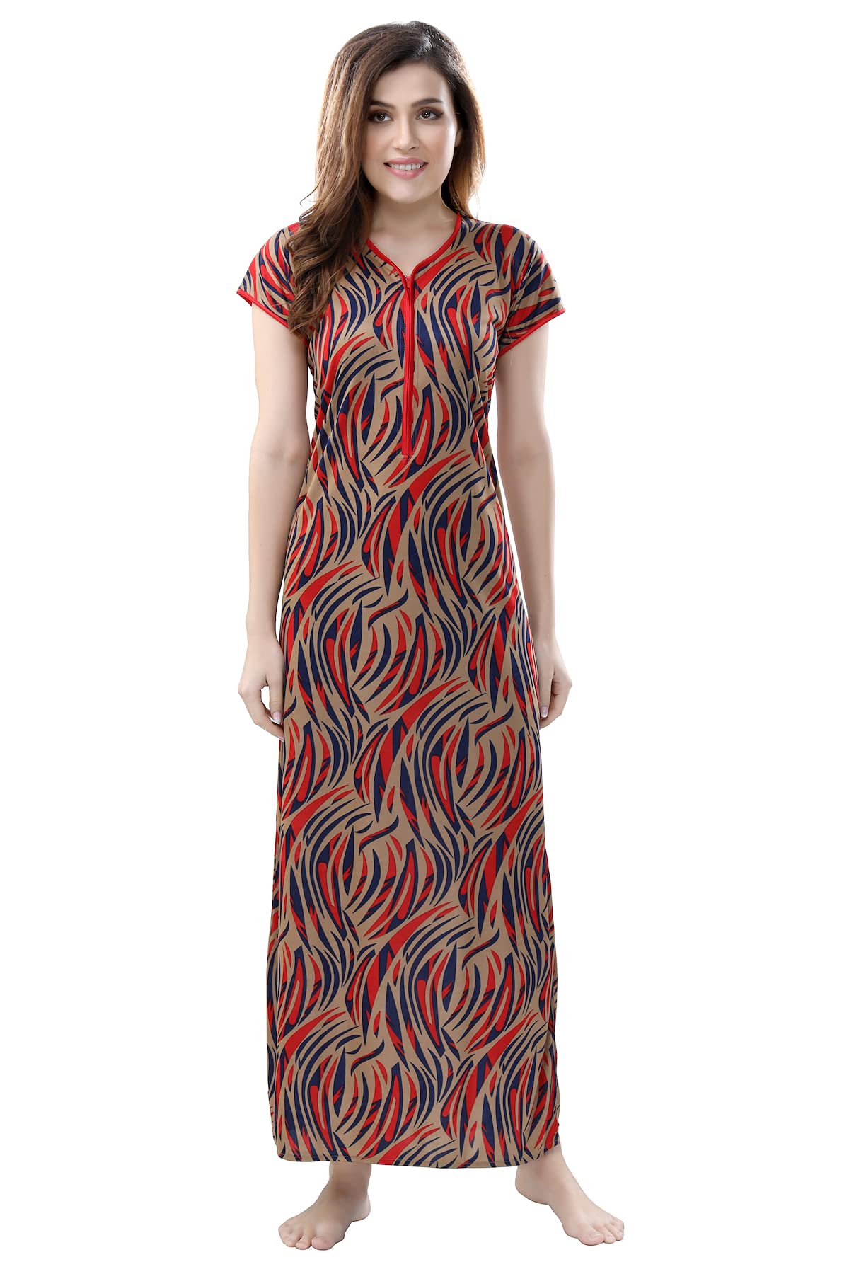 PIUWomen's Sarina Printed Maxi Nighty