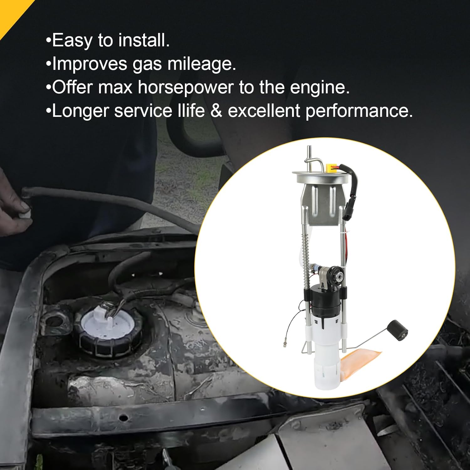 2204306 Fuel Pump Assembly Compatible with Polaris Ranger 500 2009-2013, Ranger 700 2008-2009, Ranger 800 2010 Replaces# 47-1009 2520817
