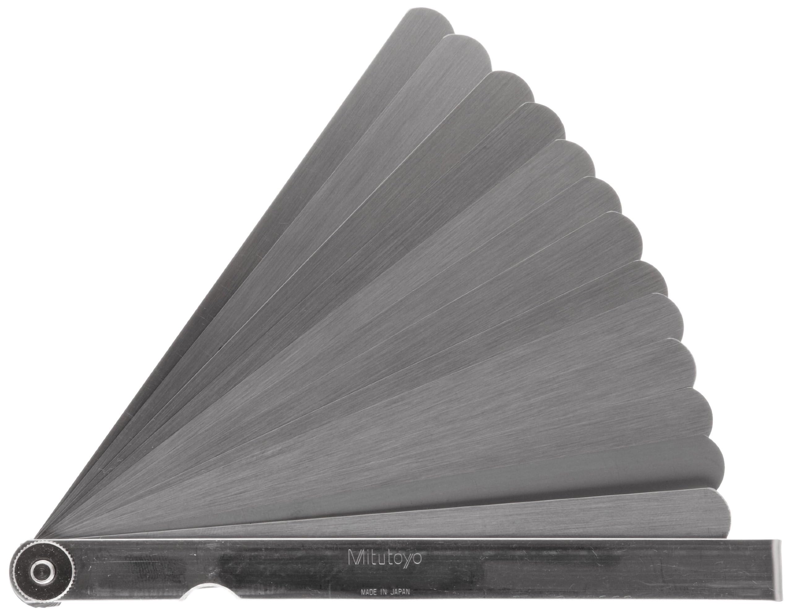 Mitutoyo 184-301S Thickness Feeler Gage Set, Straight Leaves, 0.05-1mm Thickness, 150mm Length, 13 Leaves-image-18