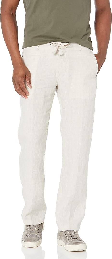 Amazon.com: Perry Ellis - Pantalón de lino con cordón para hombre : Ropa,  Zapatos y Joyería