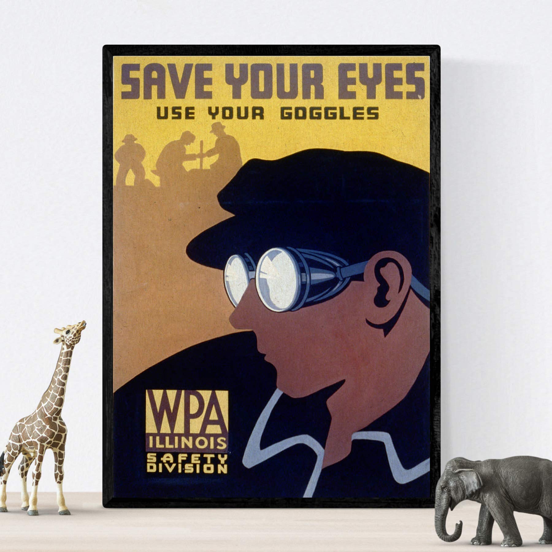 Nacnic Vintage Poster Vintage poster Work carefully Use your glasses. A3 size, Care Working, 42L x 29.7W cm - Image 3