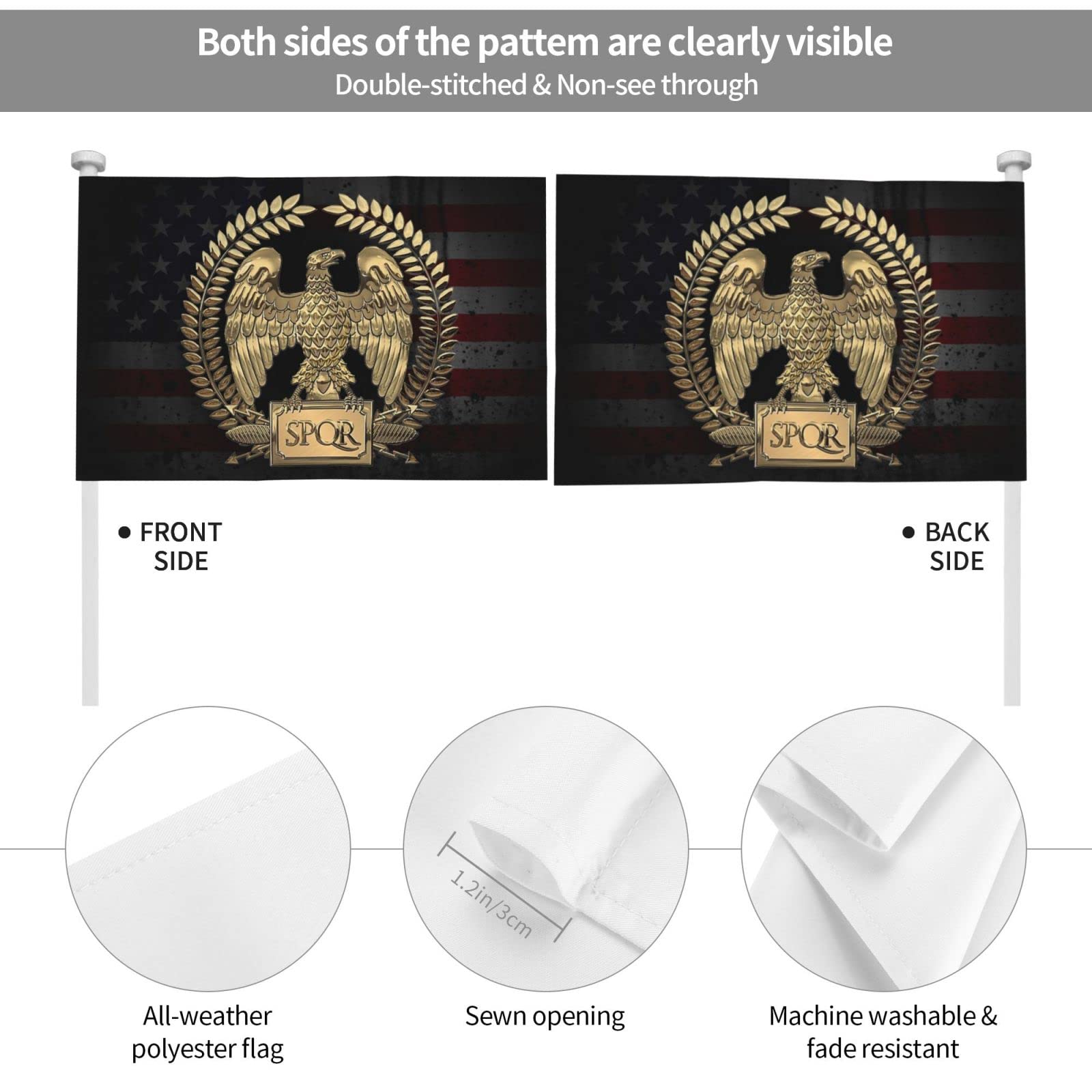 NASA X SpaceX 12"x18" Double Sided Car Flag - Polyester, Window Clip Mount, For Cars, Trucks, SUV, Boat