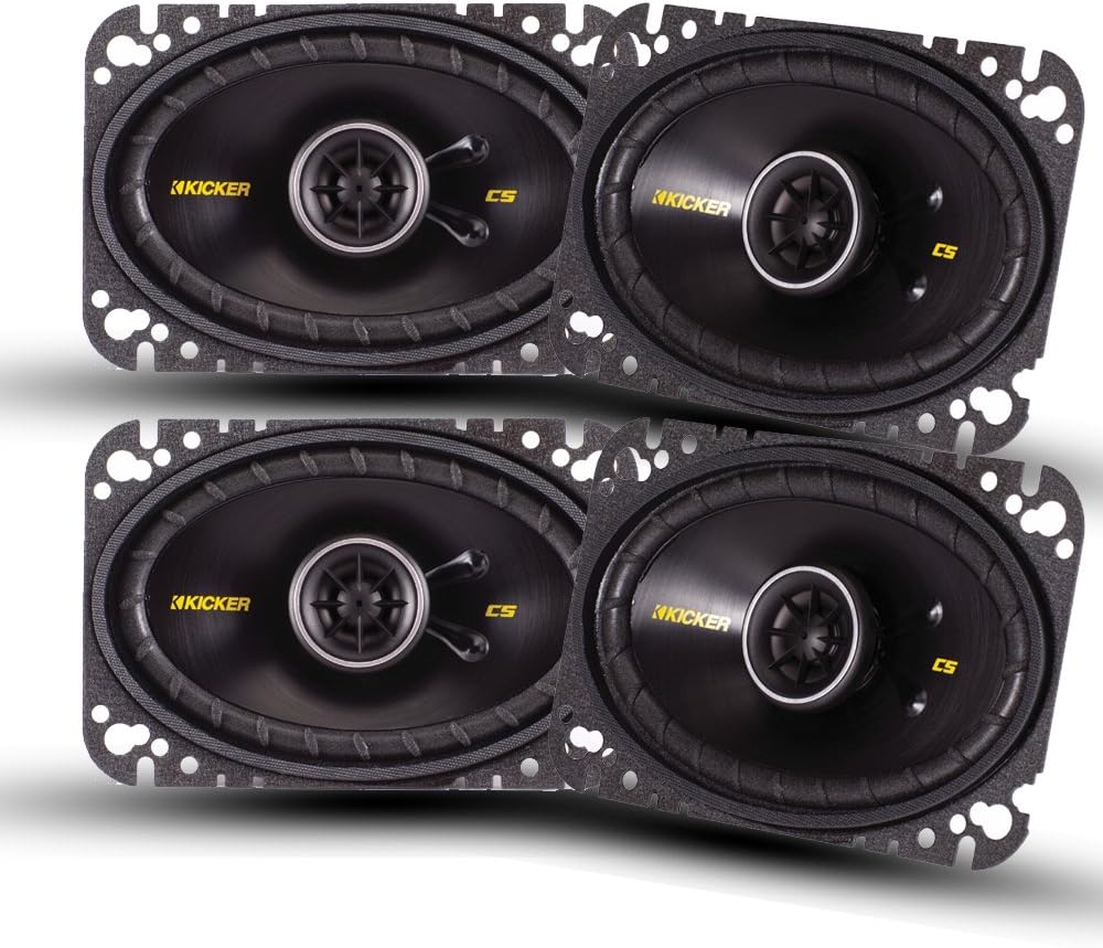 4) New Kicker 40CS464 4x6" 300W 2 Way Car Coaxial Speakers Stereo Audio CS464
