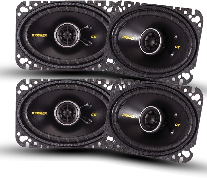 4) New Kicker 40CS464 4x6" 300W 2 Way Car Coaxial Speakers Stereo Audio CS464