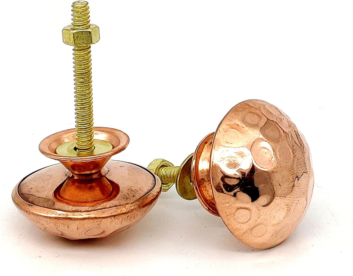 5MOONSUN5's Hammered Copper Door Knobs Cabinet Pulls for Cabinets, Drawers and Dressers–Decorative Drawer Knobs for Living Room, Bathroom, or Kitchen Cabinetry (Pack of 6)