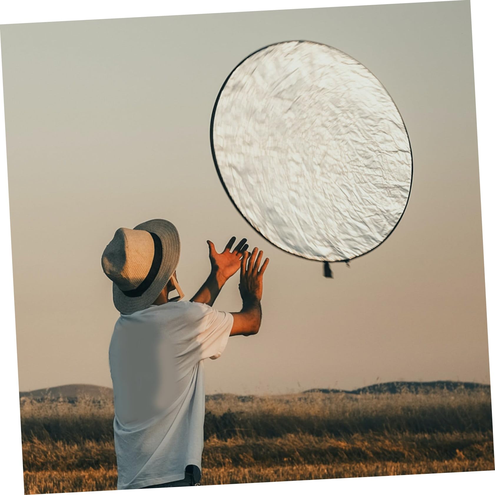 TINEASUR Reflector for Photography 5-Sided Folding Reflective Board Compact and Portable Camera Lighting Supplement for