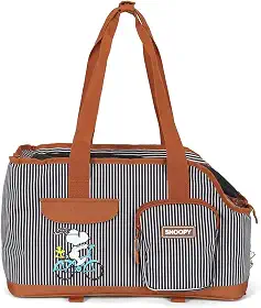 Bolsa de Transporte Up4You Listrada Marrom para Cães e Gatos