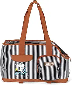 Bolsa de Transporte Up4You Listrada Marrom para Cães e Gatos