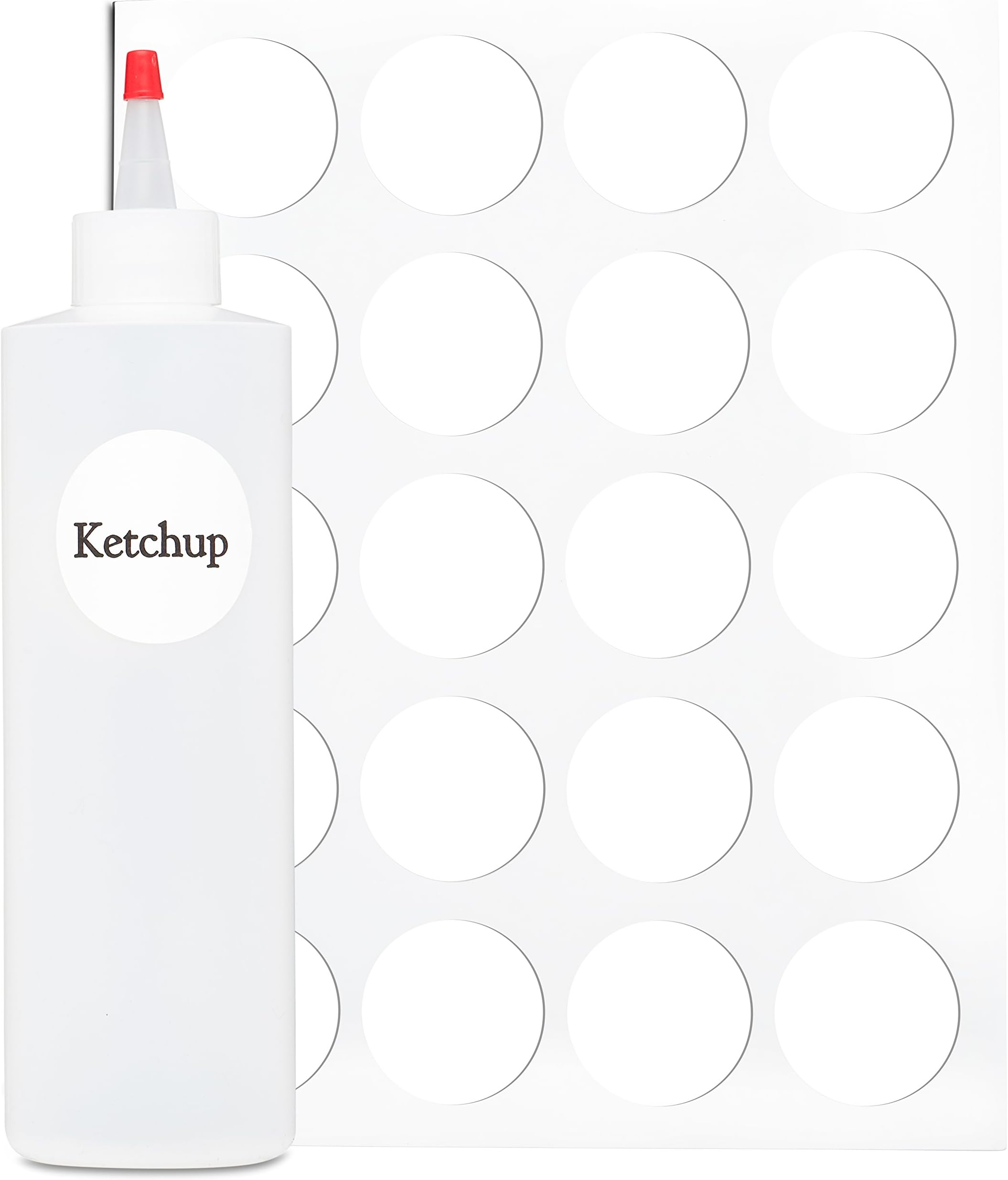 Squeeze Bottle Labels - 40 Waterproof Blank Fifo Bottle Labels