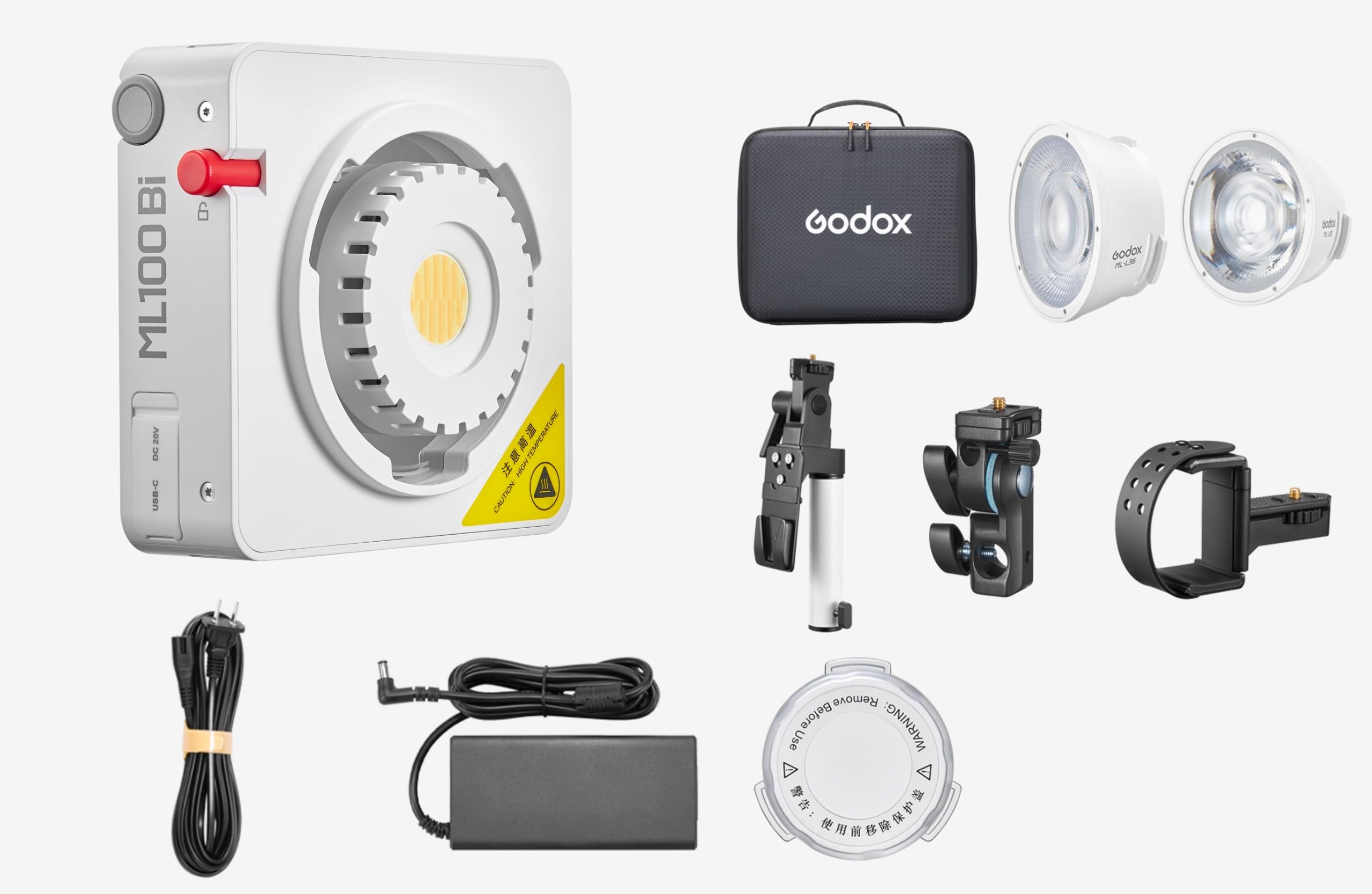Godox ML100BI Bi-Color LED Portable Light Kit 1 with Reflector
