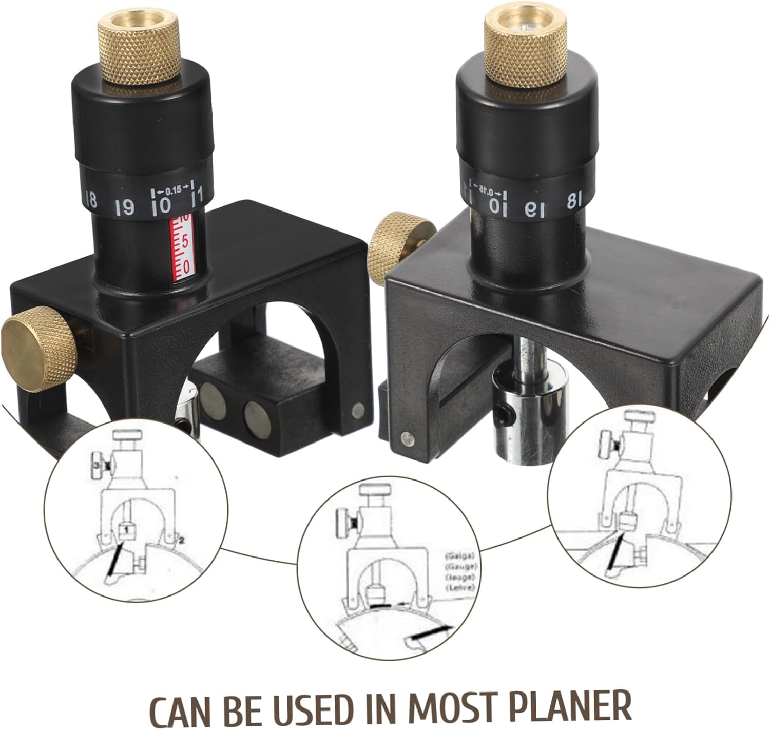 Generic Magnetic Planer Setting Gauge Jointer Tool for Precision Alignment and Easy Installation Durable and Material for Woodworking Projects