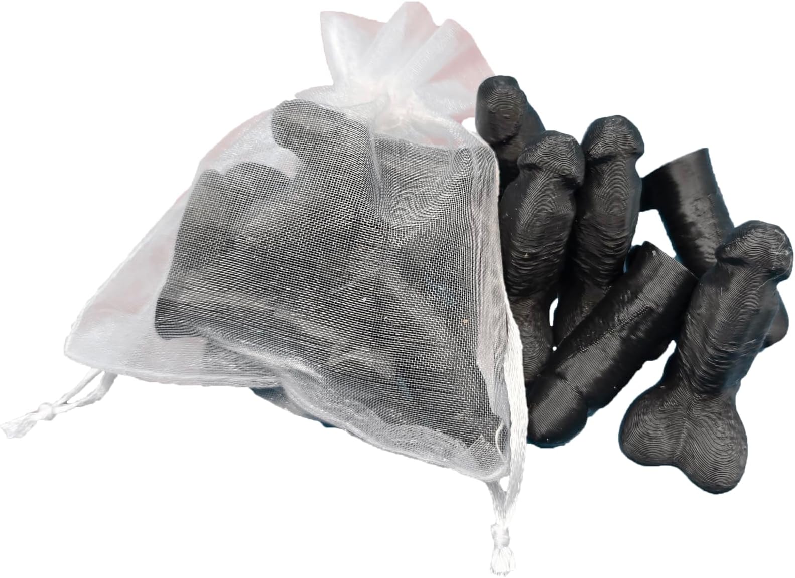 Bag of Dicks - Pride | Rainbow | Dick in Bulk | Tiny Penis | Party Favors | Bachelorette | Novelty Items | Funny Joke Gift, Plastic (Black, 200 Pack)
