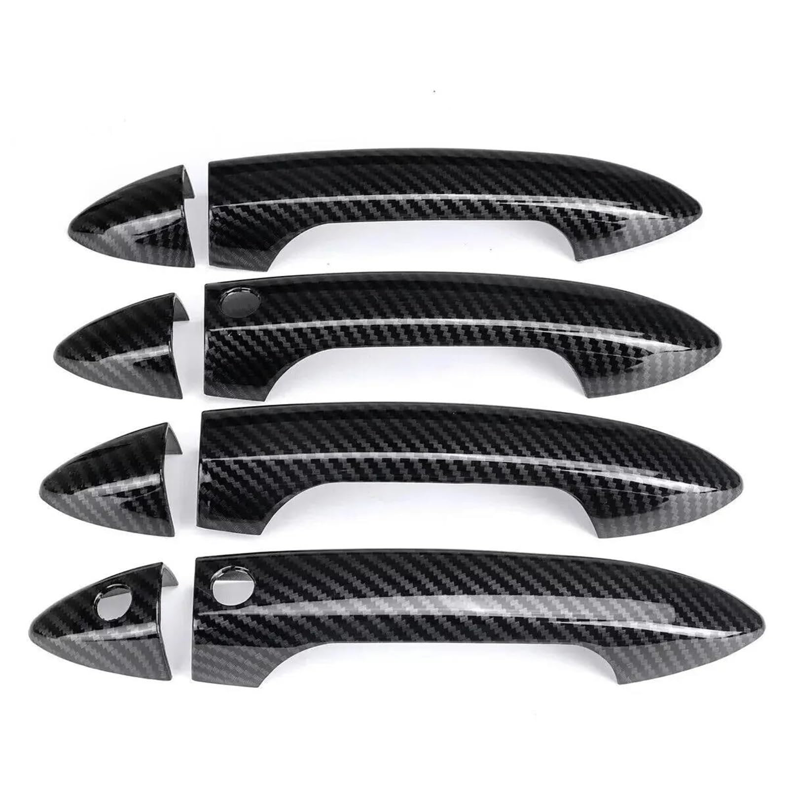 Yytemd Carbon - Smart Key Car Side Door Handle Cover Moulding Trim Exterior Decor Accessories For Accord 2013-2017 Chrome(Carbon - Smart Key)