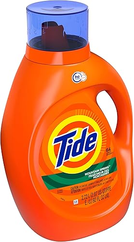 Miniatura 2 de HE Turbo Clean - Detergente líquido para lavandería Mountain Spring 64 cargas 92 onzas líquidas