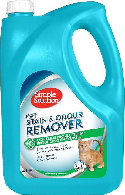 Simple Solution Removedor de Manchas y Olores de Gatos, Limpiador Enzimático con Poder de Limpieza…