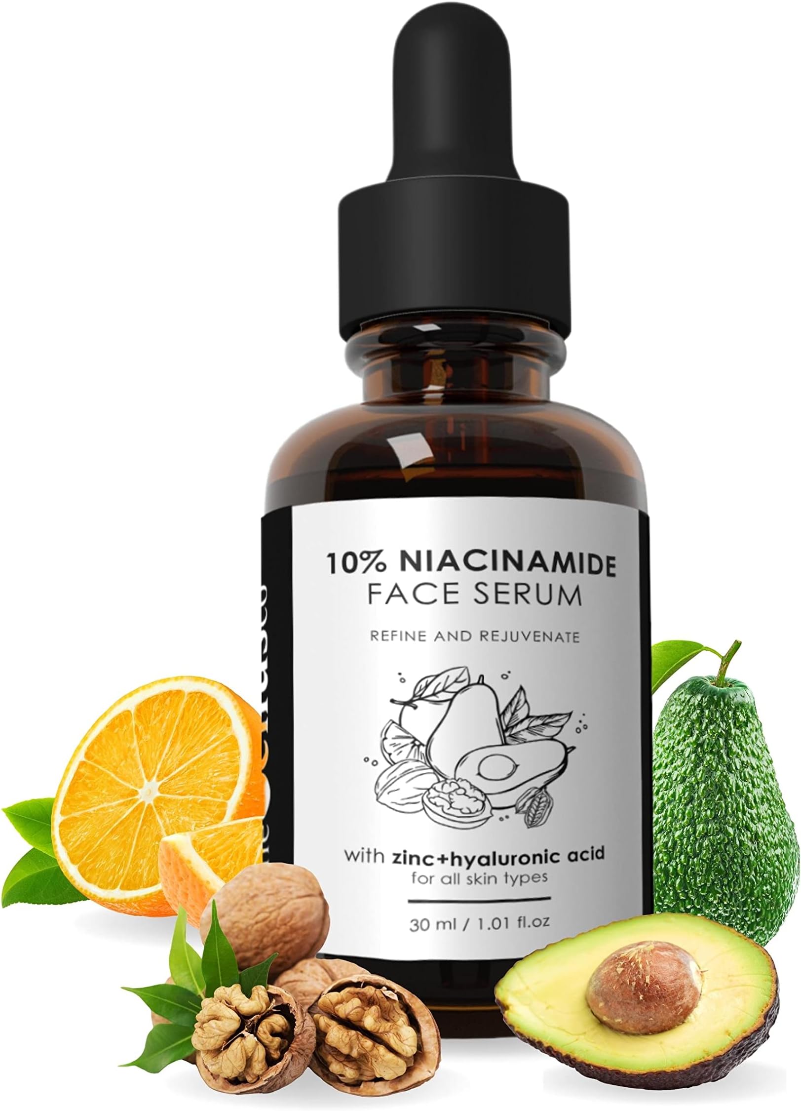 10% Niacinamide Face Serum | Dark Spots and Blemishes | Niacinamide Serum & Hyaluronic Acid Serum with Zinc, Suitable for All Skin Types - (30 ml X Pack of 1)