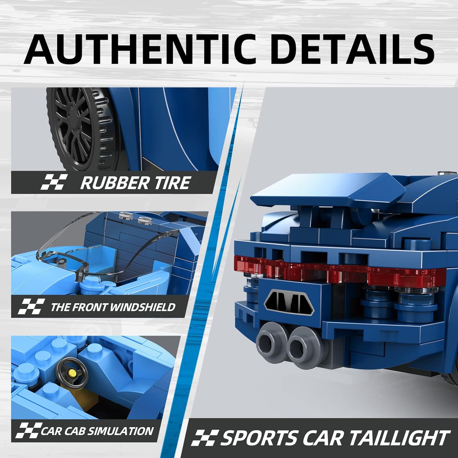 Detailed features of Wange Supercar Model 2873