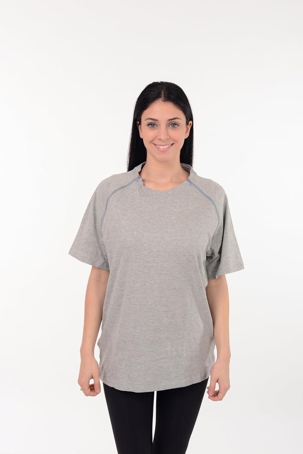 USBD Premium Port Access Chemo Tshirt Recovery Dual Access Tee Side Open Shirt - Image 3