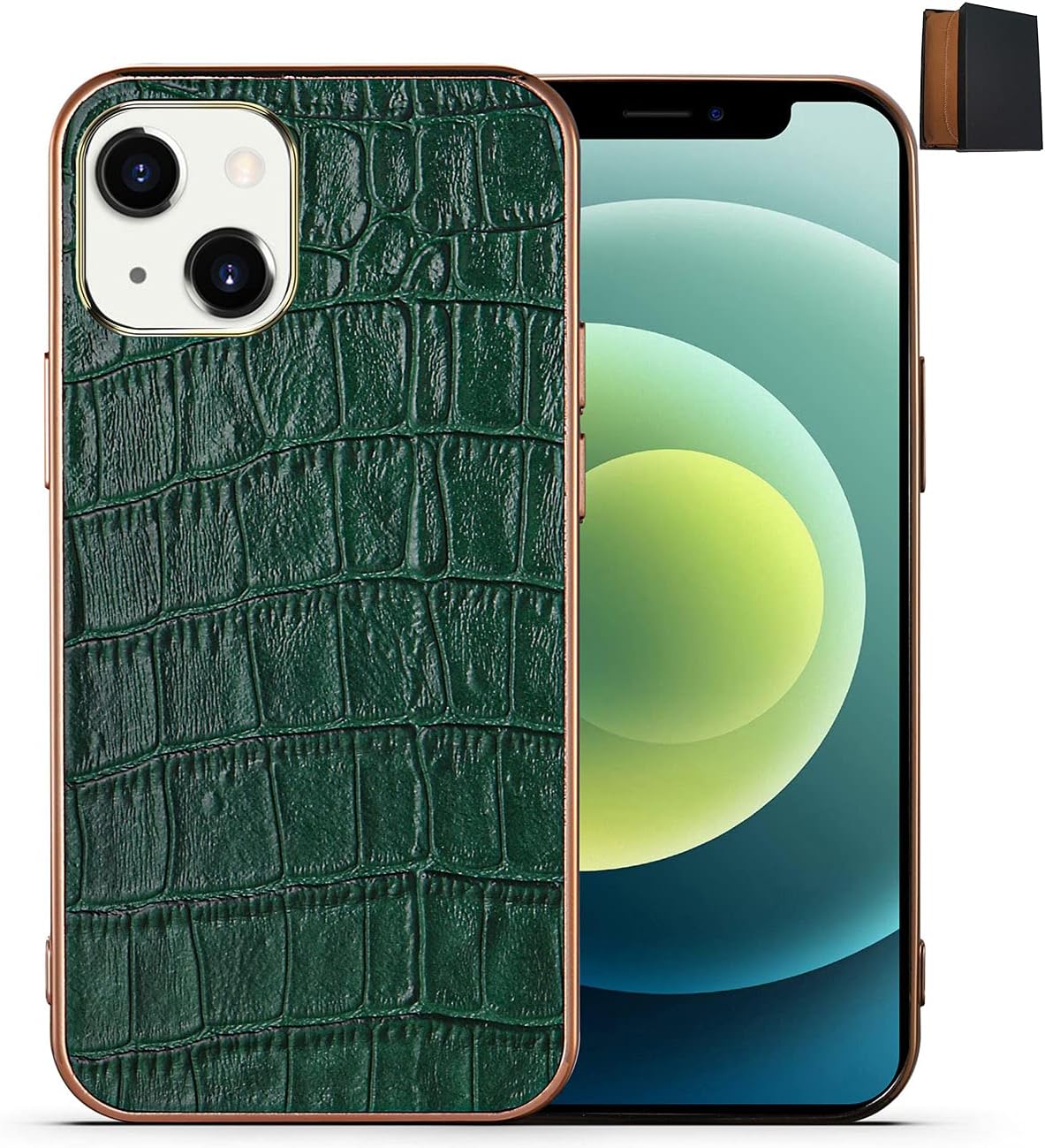 [Amazon.co.jp Limited] Japan Lelia iPhone 13 Case, Genuine Leather, Crocodile Embossing, Lightweight Cover, Smartphone Case, Supports Domestic Manufacturers, High-Quality Leather, Former MeisterCraft