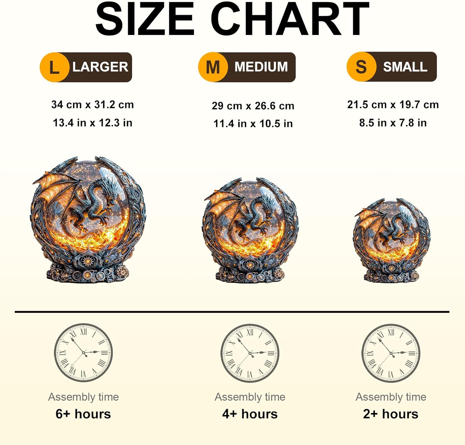 Magic Ball Fire Dragon Puzzles Adults Gifts Wooden 245 Pieces 13.4 * 12.3in