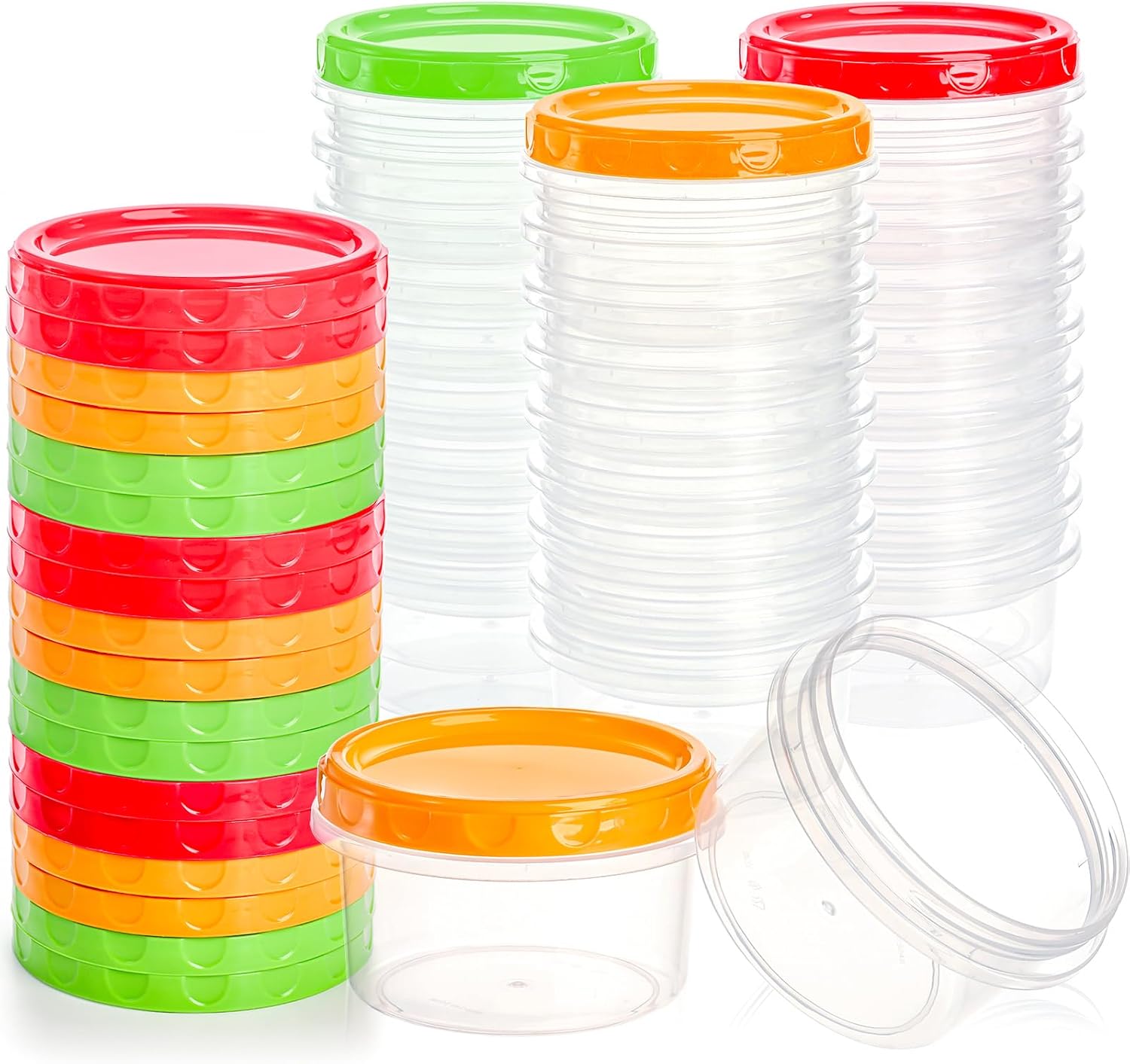 Elsjoy 36 Pack 8 oz Freezer Food Storage Container with Lid