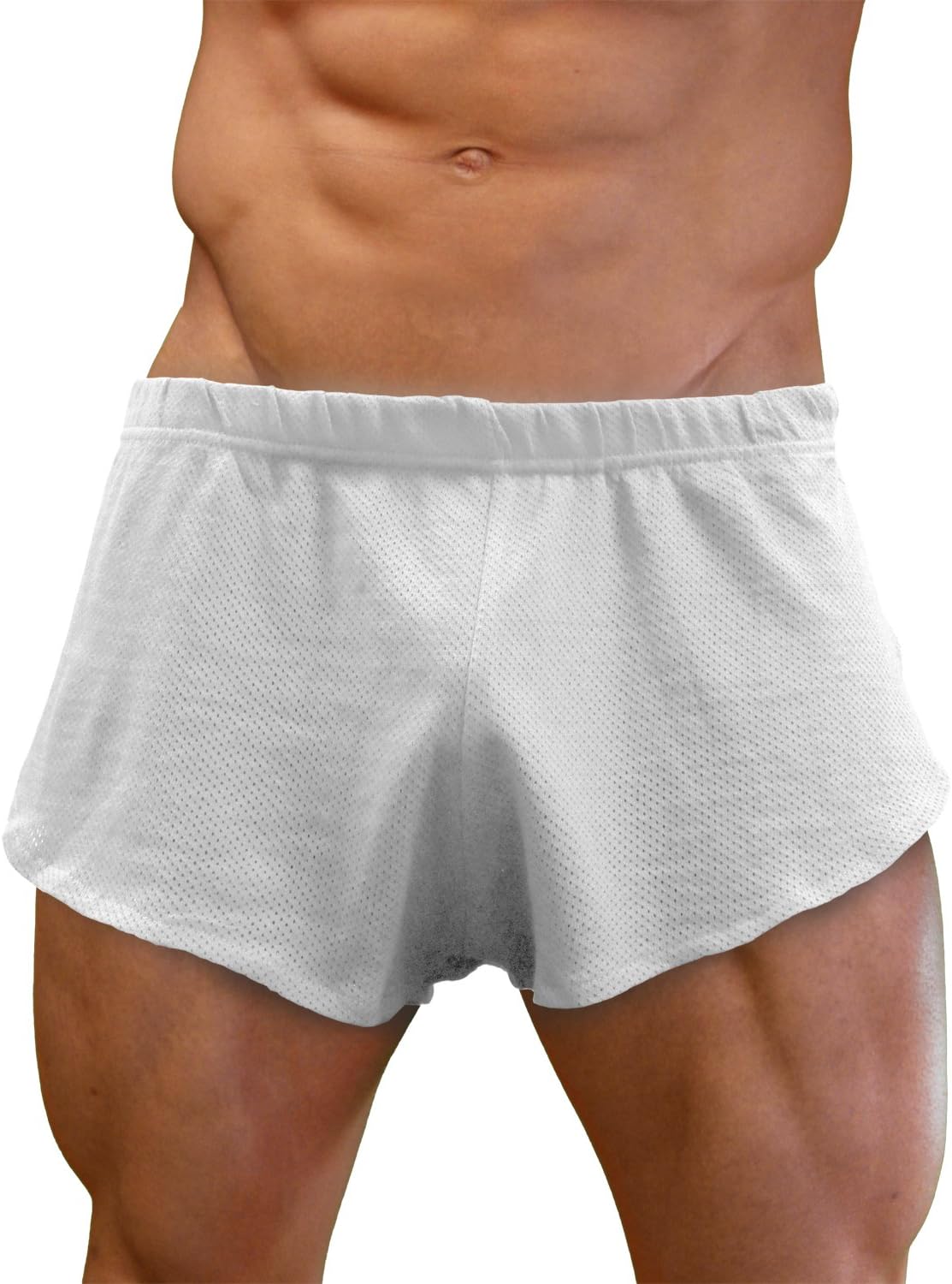 Mens Cotton Mesh Side Split Short