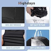 Vista 2 de HIGHDAYS Paquete de 3 leggings capri para mujer con bolsillos, pantalones de cintura alta para entrenamiento, correr, yoga