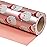WRAPAHOLIC 30 Inch Jumbo Reversible Christmas Wrapping Paper - 30 Inch x 100 Feet Jumbo Roll Santa Claus Wrapping Paper and Solid Rose Gold Design with Metallic Foil Shine for Chrsitmas, Holiday