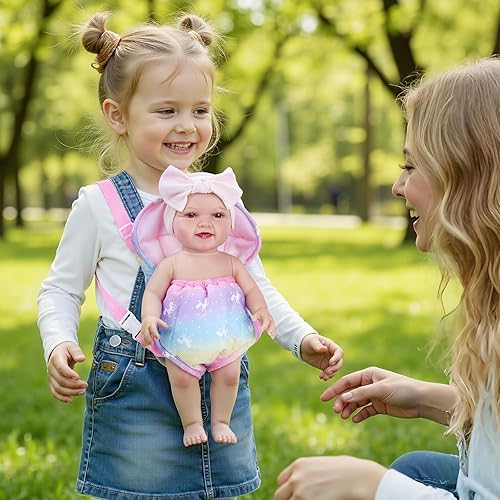 Miniatura 2 de BABESIDE Reborn Baby Doll Carrier Accessories with 2Pcs Baby Dolls Diapers for 12-15 inch Dolls, Adjustable Straps