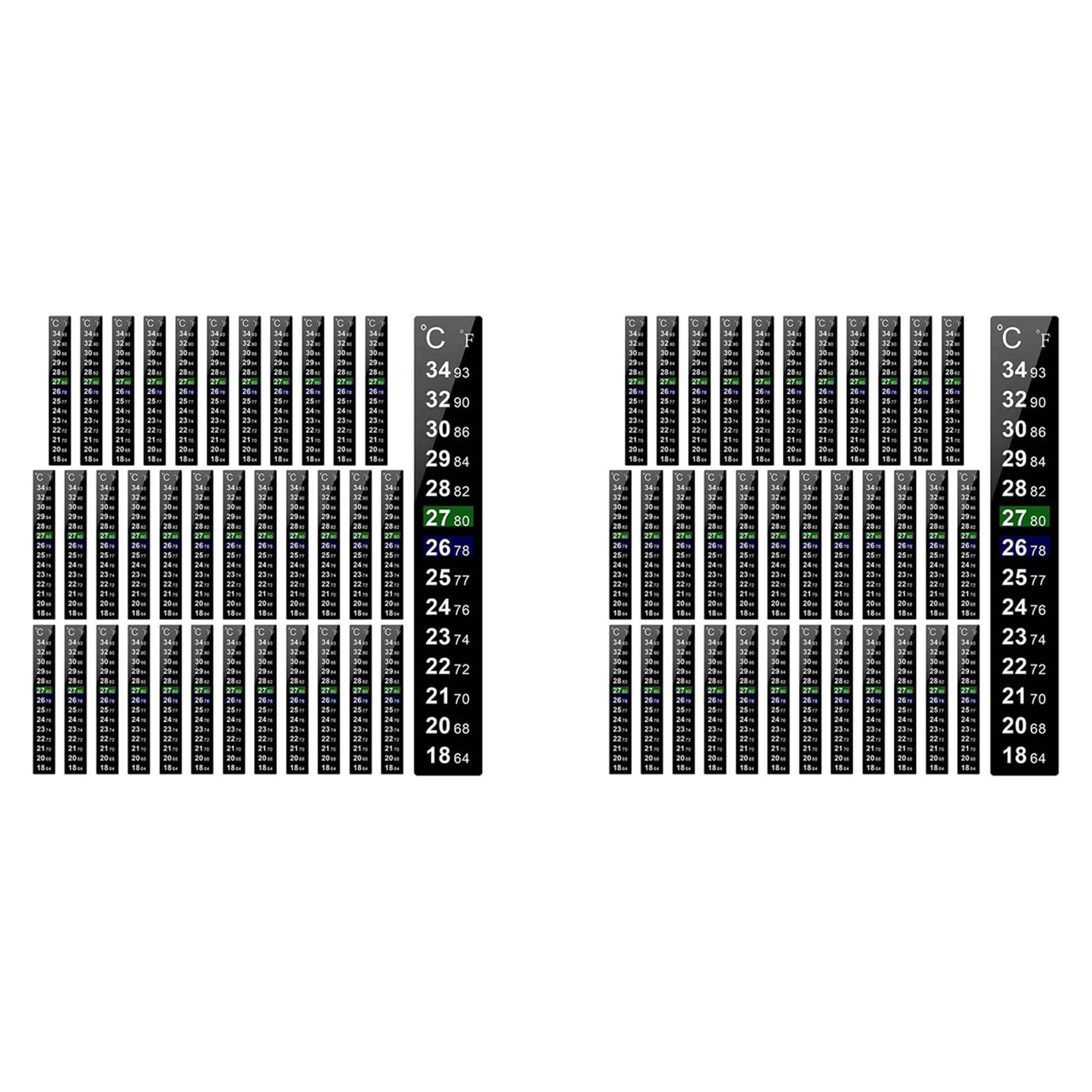 KEALBAUS 72 piezas etiqueta de temperatura digital termómetro adhesivo cinta fermentador adhesivo cristal cinta acuario termómetro