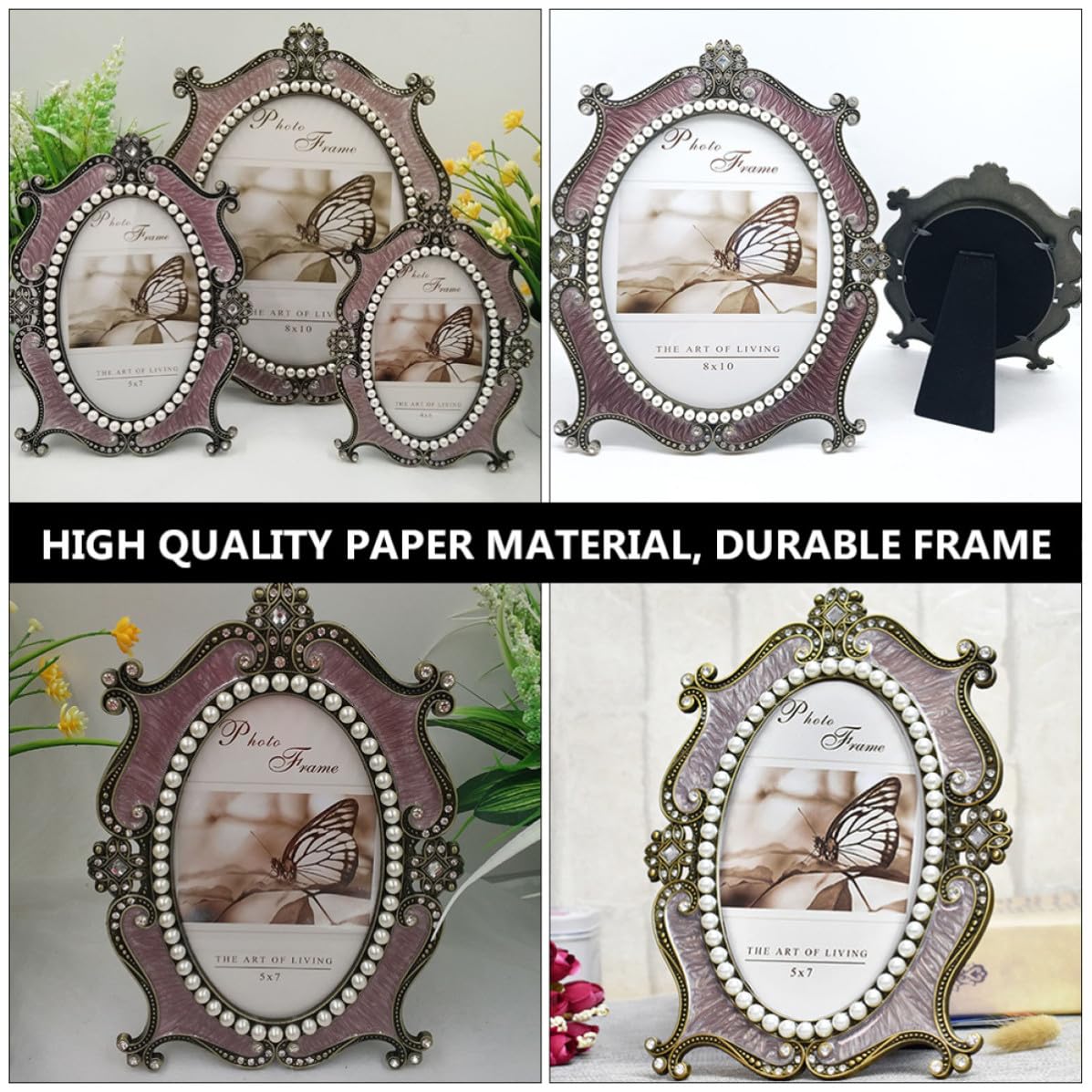 BESTOYARD Portafotos Diseño Retro Clásico de Metal Resistente al Óxido Marco de Fotos Decorativo y Creativo Hogar para Oficina y Sala de Estudio