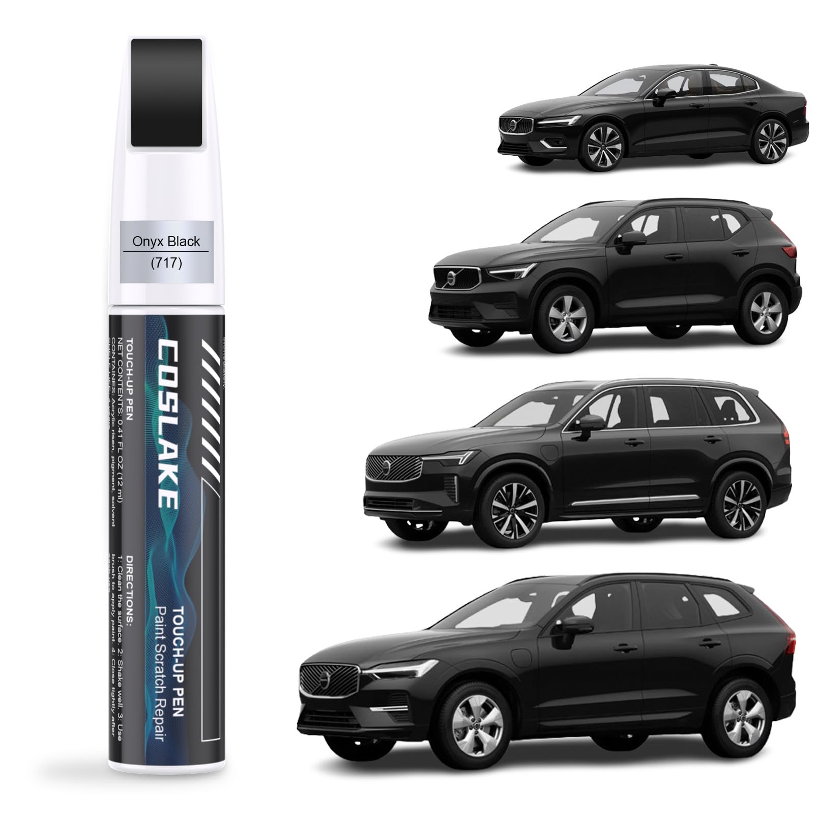 Amazon.com: COSLAKE Car Touch Up Paint(Onyx Black(717)) for Volvo