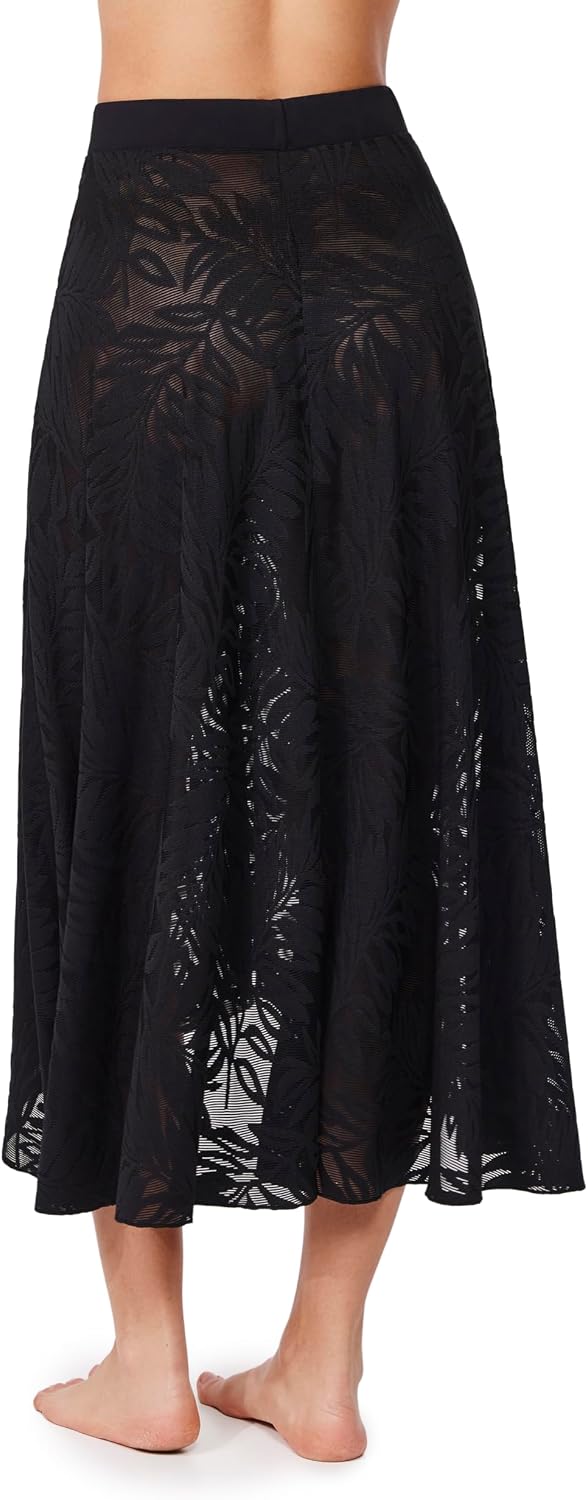 Profile by Gottex Textured High Low Skirt Cover-Up - Elastic Waist Band, High Waist, Pairs with Our Skyfall Swim Collection