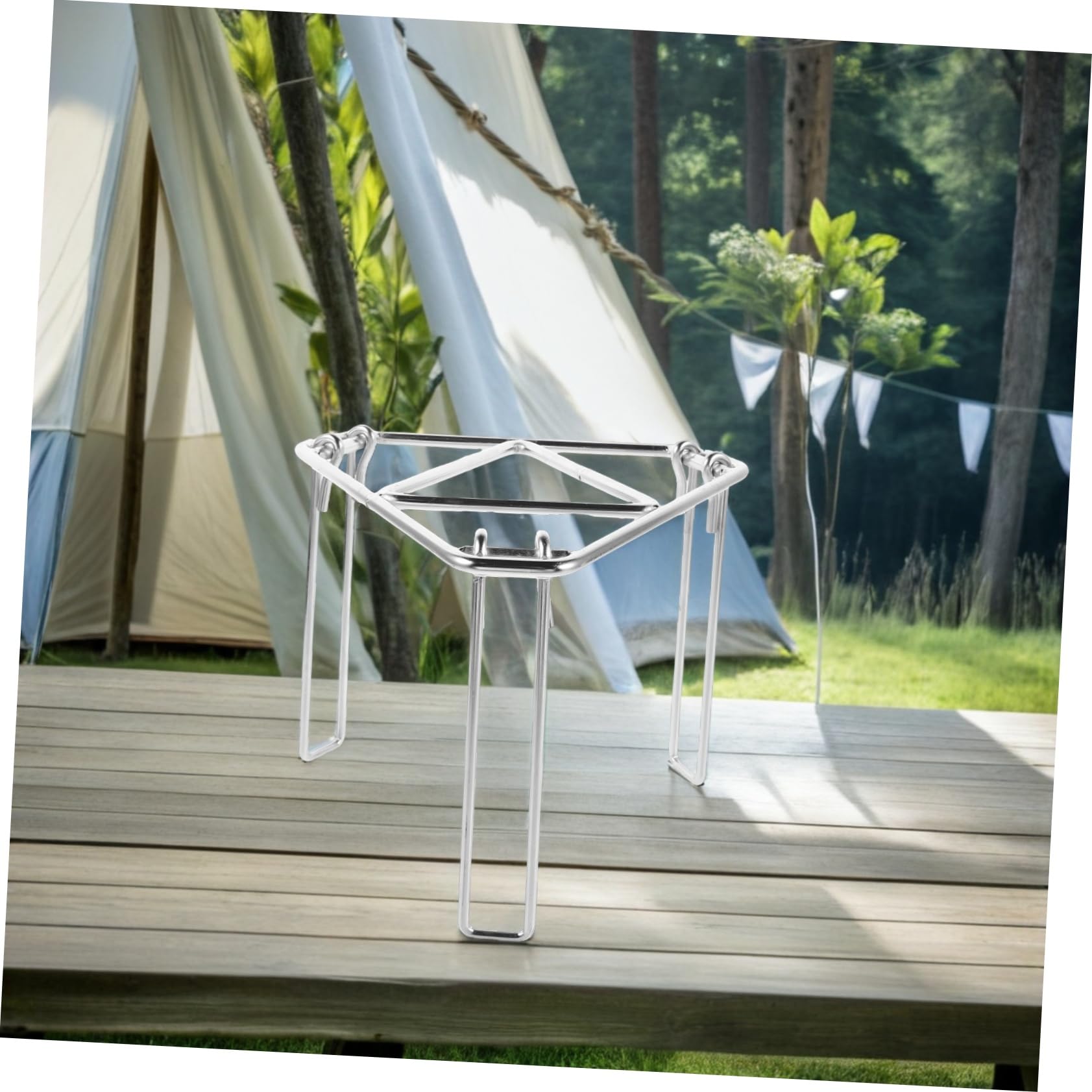 POPETPOP para Barbacoa Reforzado Soporte Portátil para Cocinar para Camping Fogatas y Cocina Patio