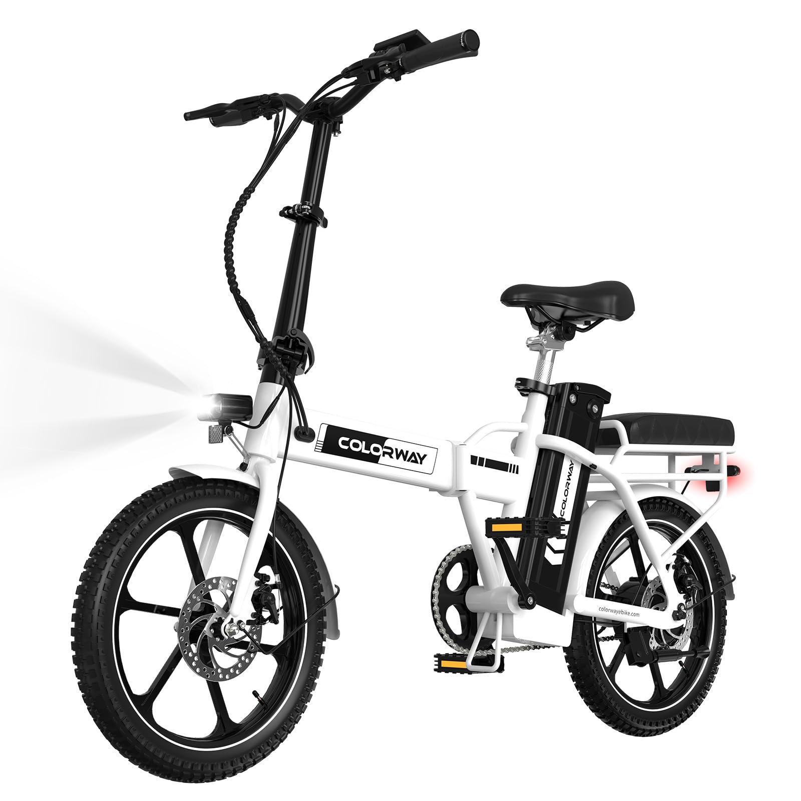 COLORWAY E Bike, Klapprad E-Fahrrad 16 Zoll, 36V 12Ah herausnehmbarem Lithium-Akku, 250W Motor, Mini-E-Bike mit 35-60km Reichweite für Erwachsene & Jugend