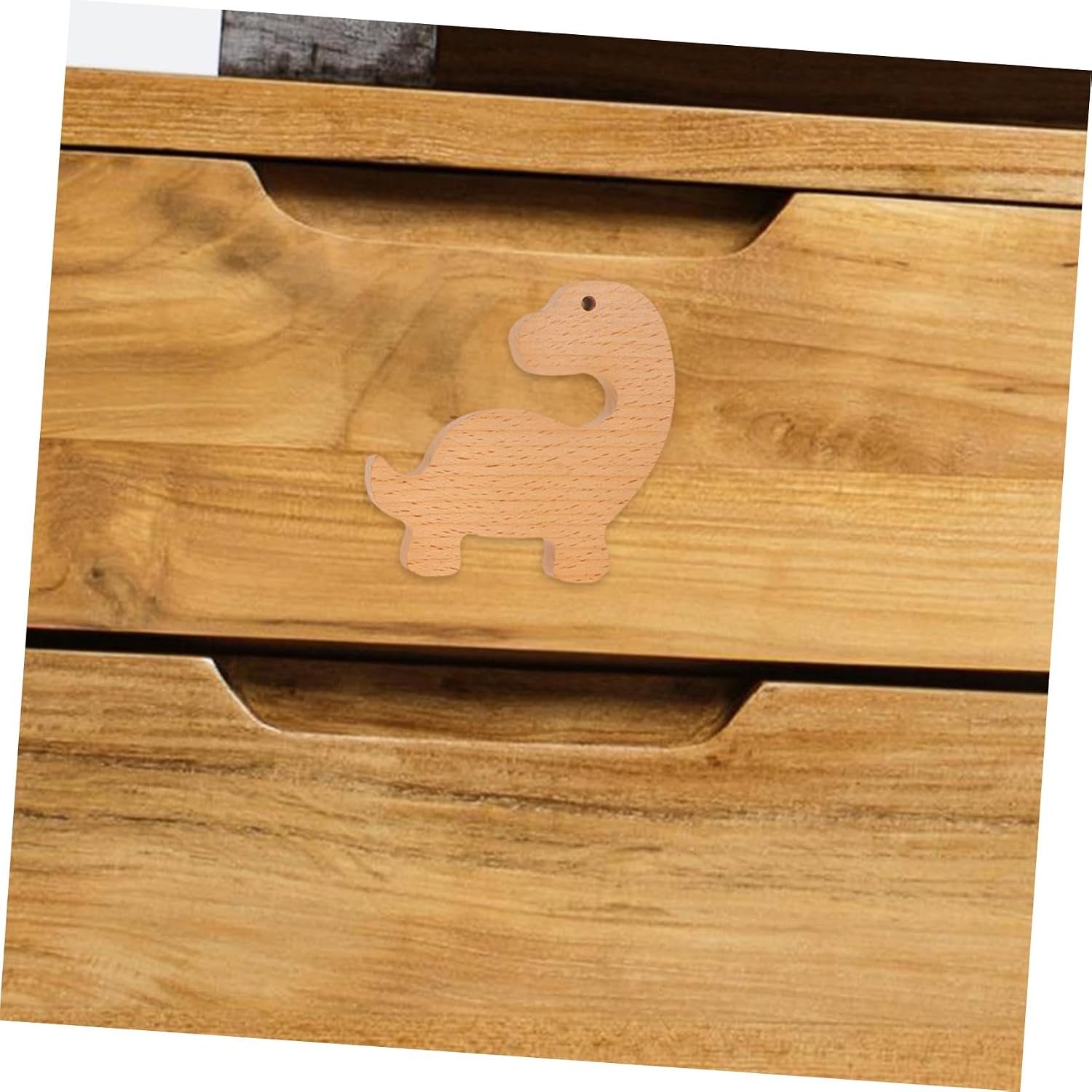BESTOYARD 6set Wooden Dinosaur Drawer Pulls Sturdy Cabinet Handles for Boys and Girls Dresser Knobs Screws Adhesive Unique Patterns