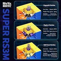 Vista 3 de Moyu Super RS3M 2022 MagLev 3x3 Cubo magnético de velocidad profesional sin calcomanías, versión mejorada de Moyu RS3M MagLev
