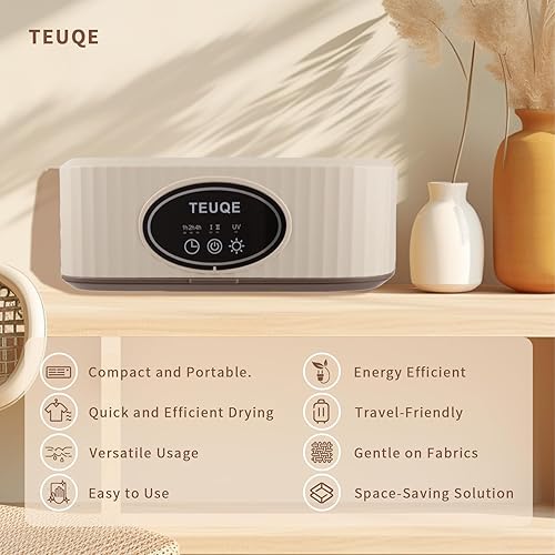Miniatura 5 de Teuqe Secadora de ropa portátil - Máquina de esterilización y secado eficiente de 600 W para prendas. Ideal para el hogar, hoteles, casas rodantes y